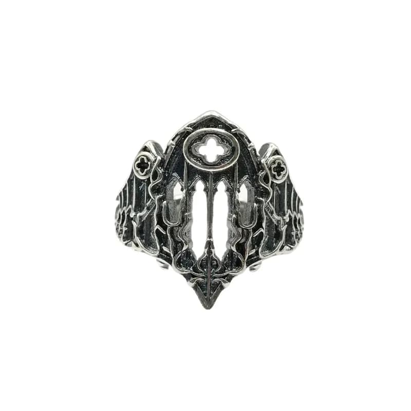 Bague Noire Caractères Cathédrale